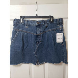 Free People Saratoga Blue Denim Mini Skirt Women's Size 30, Brand New With Tags